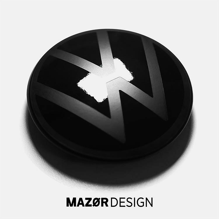 VW Tiguan 2 Facelift - Emblem Vorne Schwarz Glanz