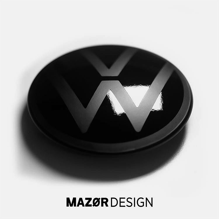 VW Tiguan 2 Facelift - Emblem Vorne Schwarz Glanz