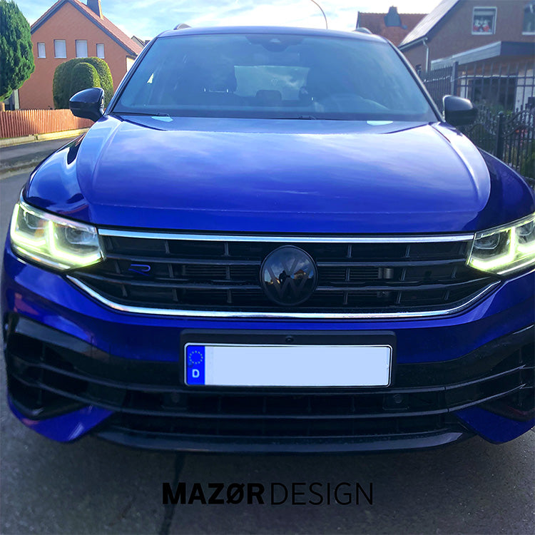 VW Tiguan 2 Facelift - Emblem Vorne Schwarz Glanz