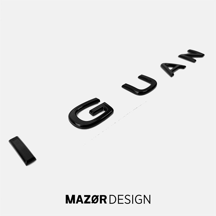 VW Tiguan 2 Facelift - Schriftzug Hinten Schwarz Glanz