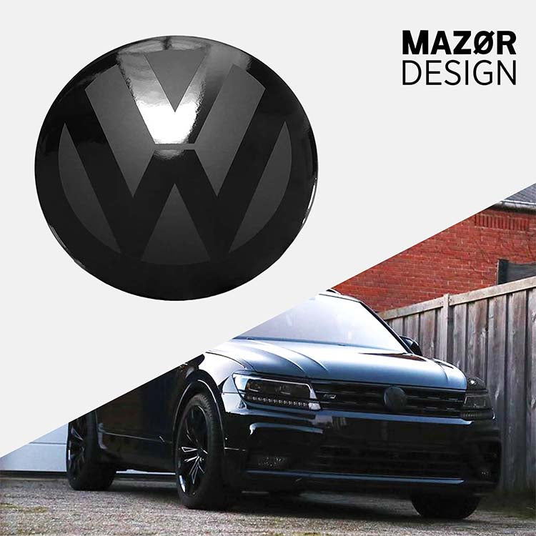 VW Tiguan 2 - Emblem Vorne Schwarz Glanz
