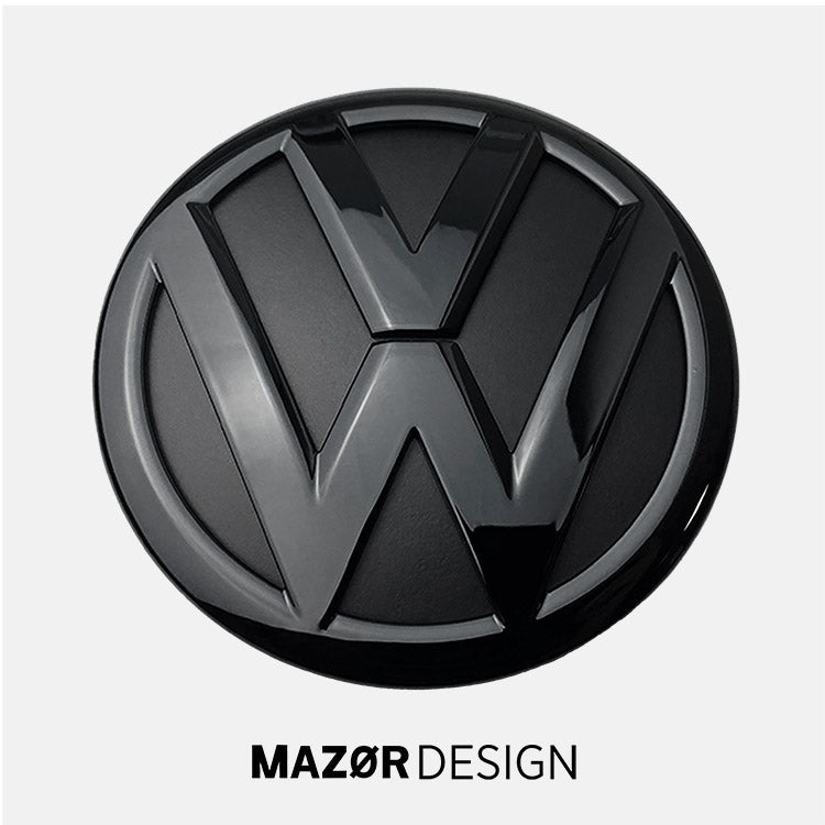 VW Touareg 2 7P Emblem Hinten Logo Heckklappe Schwarz Glänzend