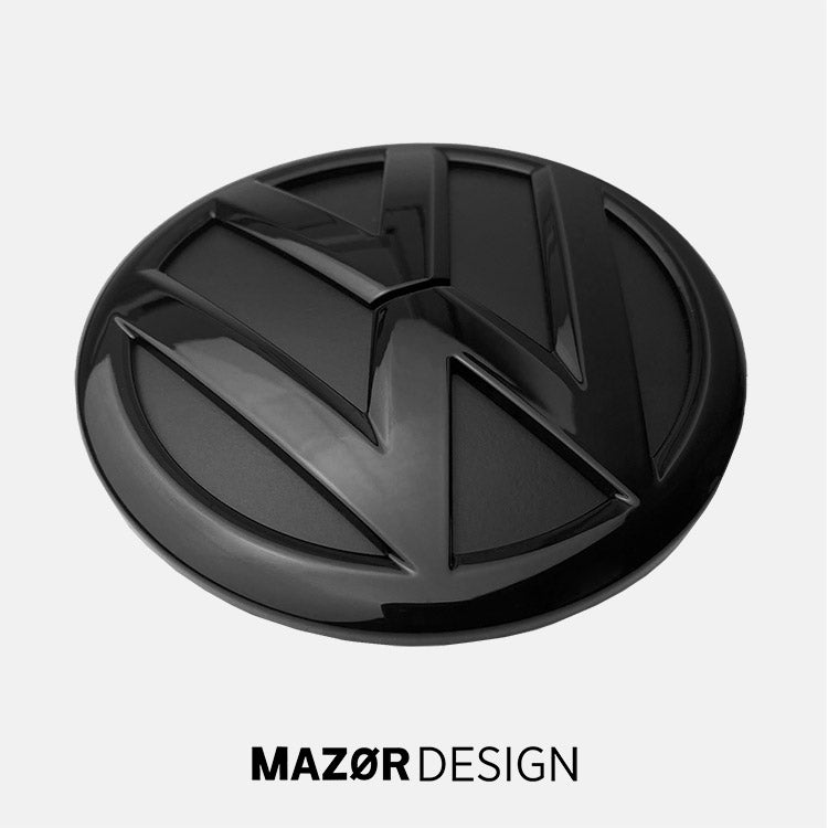 VW Touareg 2 7P Emblem Hinten Logo Heckklappe Schwarz Glänzend