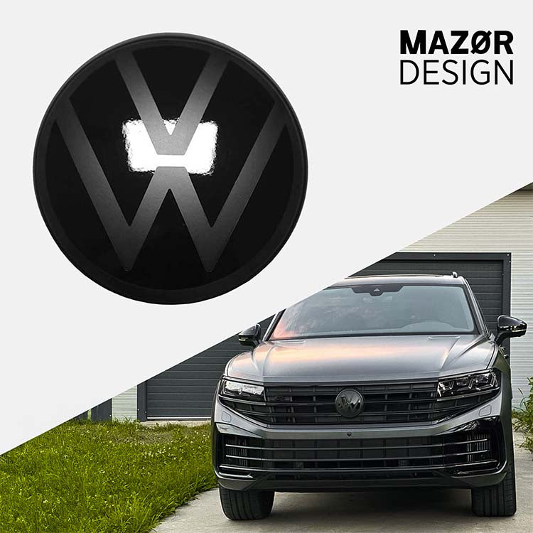 VW Touareg 3 Facelift - Emblem Vorne Schwarz (ab 06/2023)