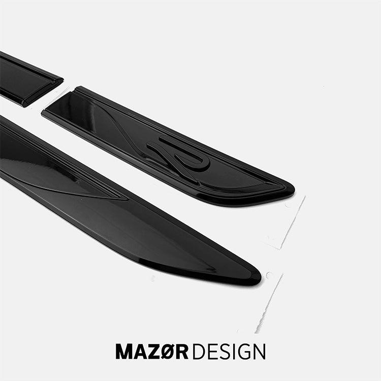 VW Touareg 3 Facelift - R / R-Line Emblem Seite Schwarz Glanz