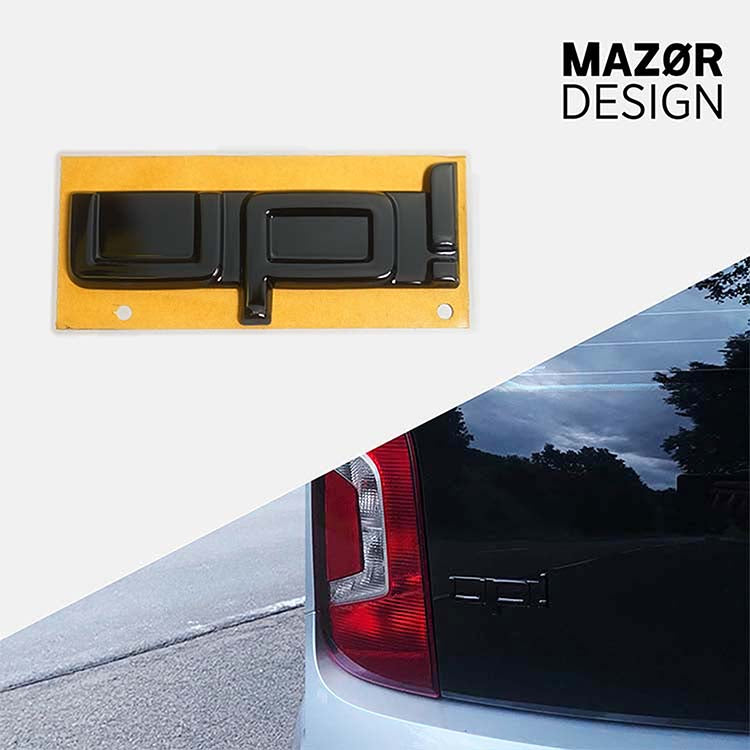VW Up! - Schriftzug Logo Hinten Heckklappe Schwarz