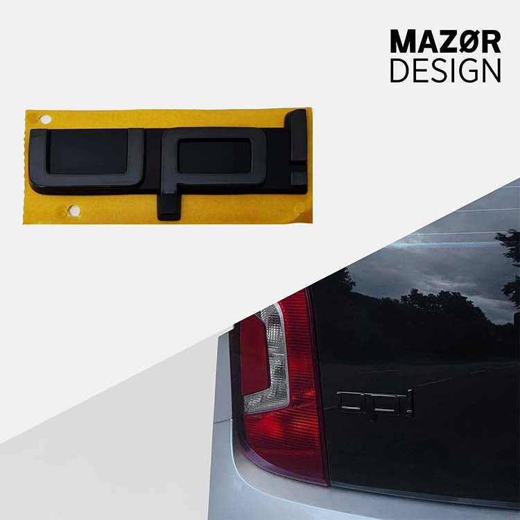 VW Up! - Schriftzug Logo Hinten Heckklappe Schwarz