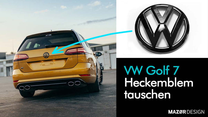 VW Golf 7 Emblem Schwarz Hinten austauschen