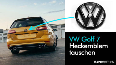 VW Golf 7 Emblem Schwarz Hinten austauschen