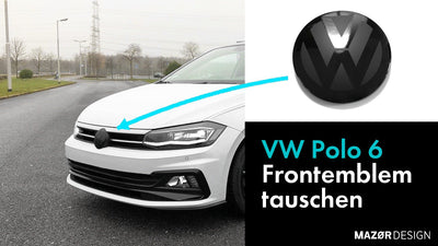 VW Polo 6 Frontemblem am Kühlergrill wechseln