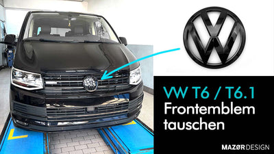VW T6 T6.1 Emblem Schwarz Vorne austauschen