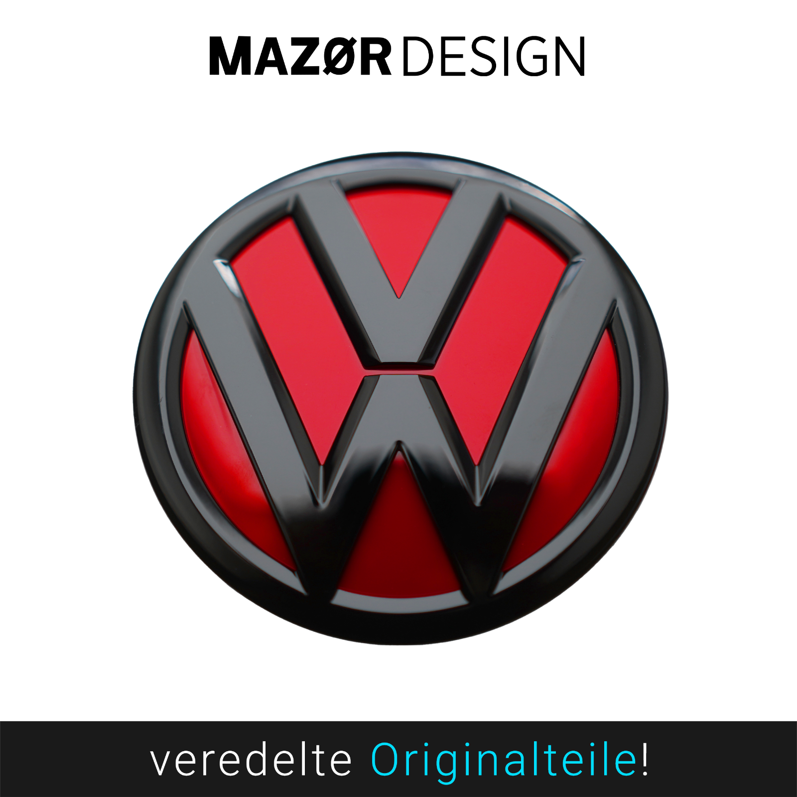 VW Golf 7 - Emblem Rear Black Tornado Red (LY3D)