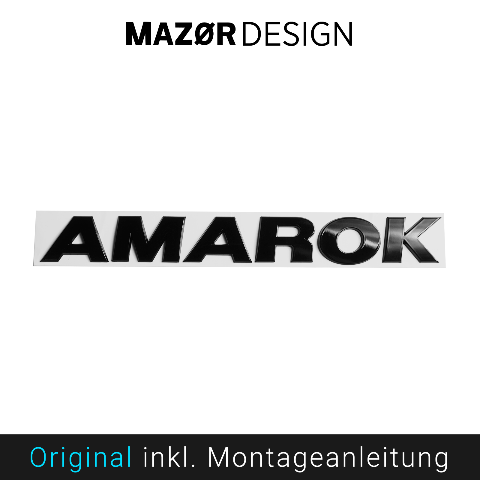 VW Amarok 2H - Modellbezeichnung Schriftzug Heck Hinten Schwarz