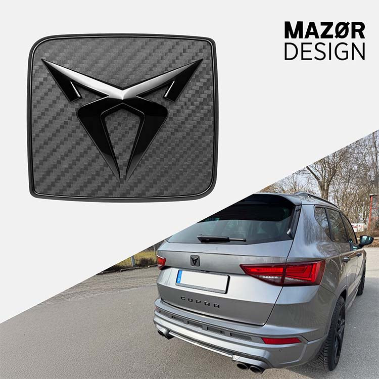 CUPRA Ateca - Emblem Hinten Schwarz Glänzend Carbon