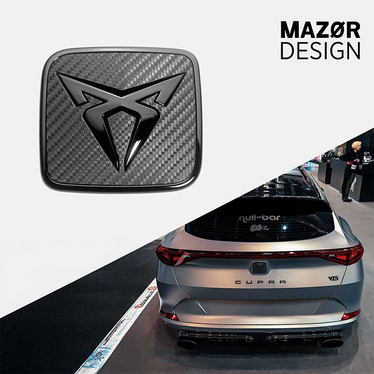 CUPRA Formentor KM Emblem Hinten Schwarz Glänzend Carbon