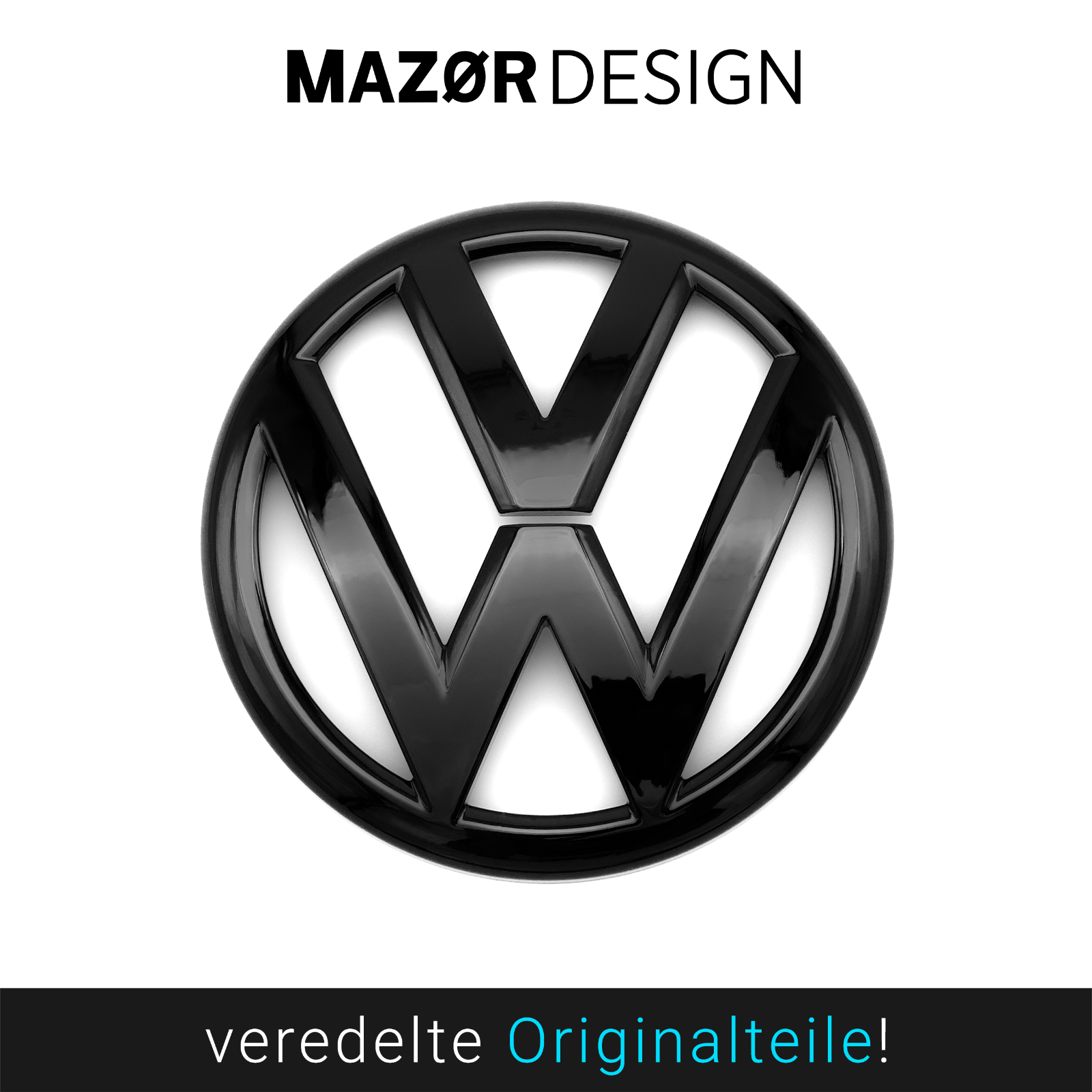 VW Polo 5 (6R) - Emblem Hinten Zeichen Schwarz Glanz