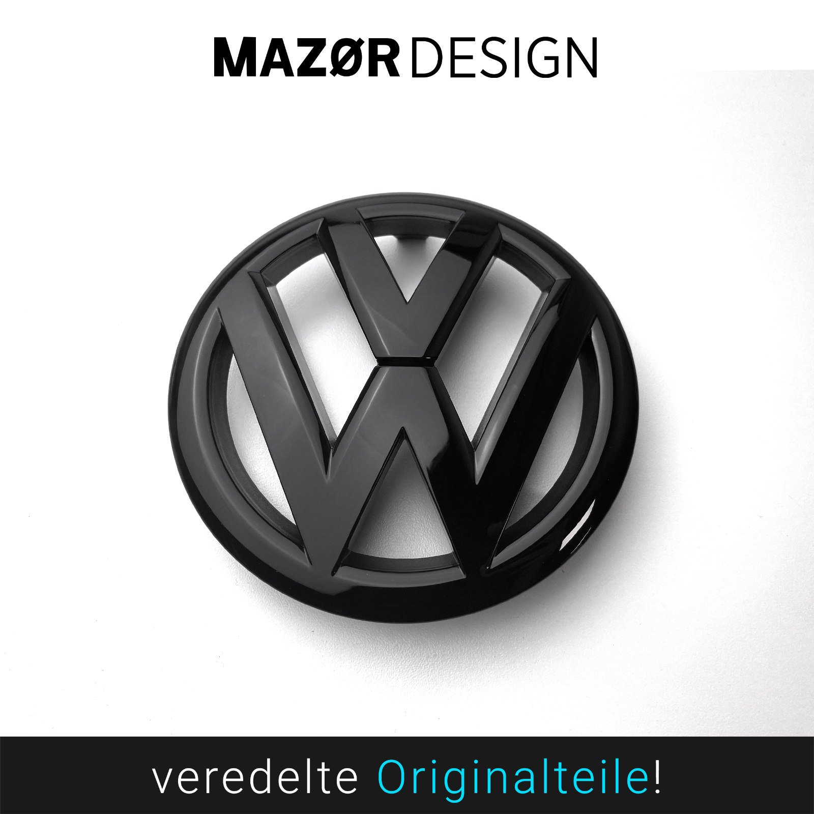 VW Polo 5 (6R) - Emblem Vorne Schwarz Glanz