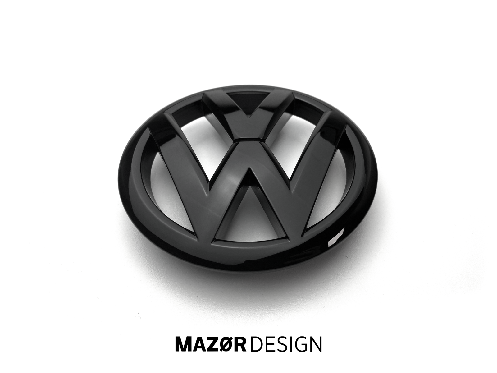 VW Touran 1 Facelift - Emblem Vorne Schwarz Glanz