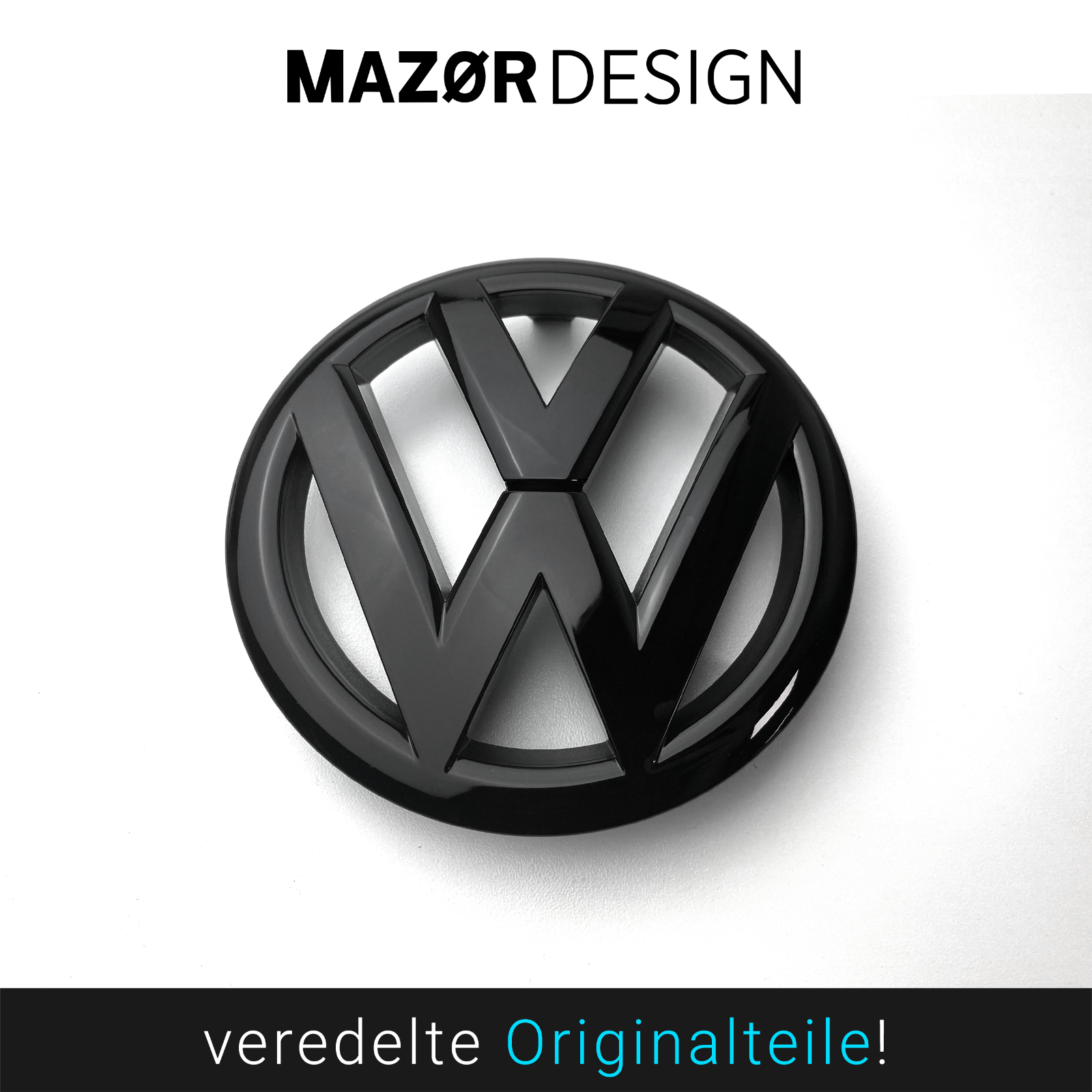 VW Caddy 3 (2K) 11-15 - Emblem Vorne Schwarz Glanz