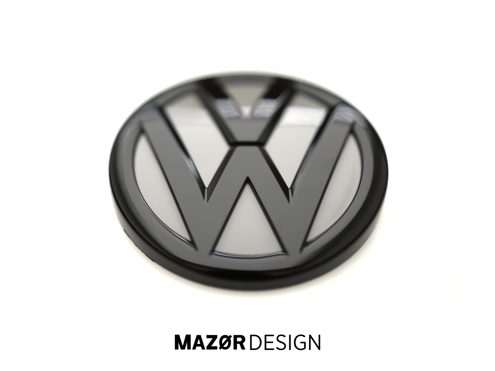 VW Golf 7 - Emblem Hinten Schwarz Glanz Staubgrau (R737)