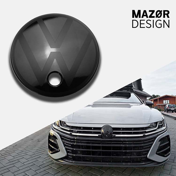 VW Arteon - Emblem Vorne Schwarz Glanz mit Umfeldkamera 01/21 bis 11/22