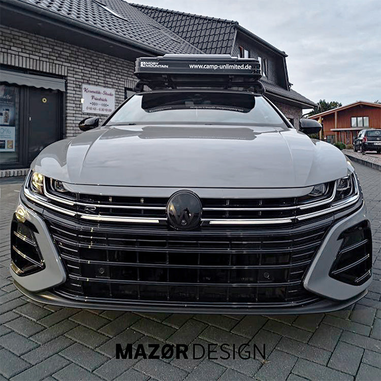 VW Arteon - Emblem Vorne Schwarz Glanz mit Umfeldkamera (01/21 bis 11/22)
