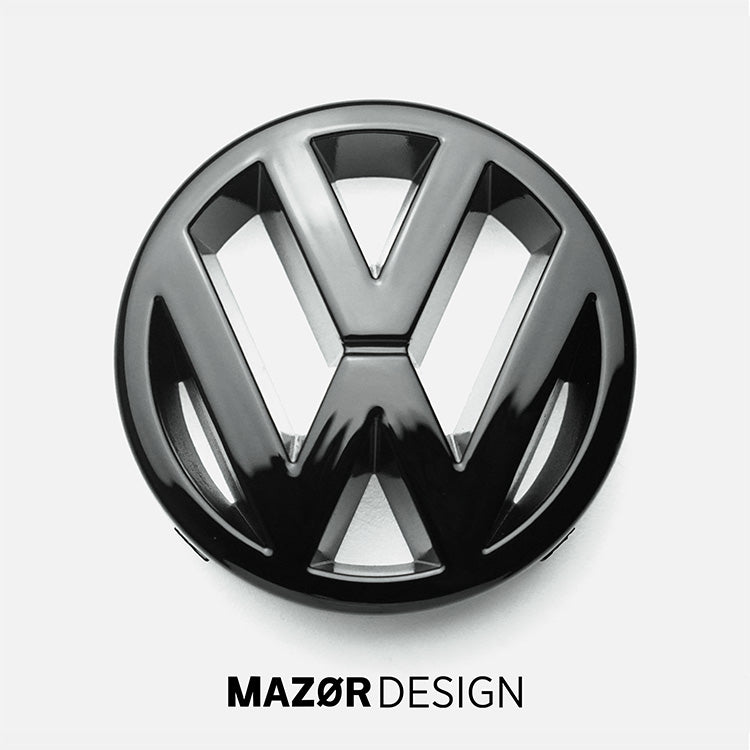 VW Golf 4 Lupo 6E Passat 3B Polo 6N T4 Bus 7D - Emblem Vorne Schwarz Glanz 3B0 853 601