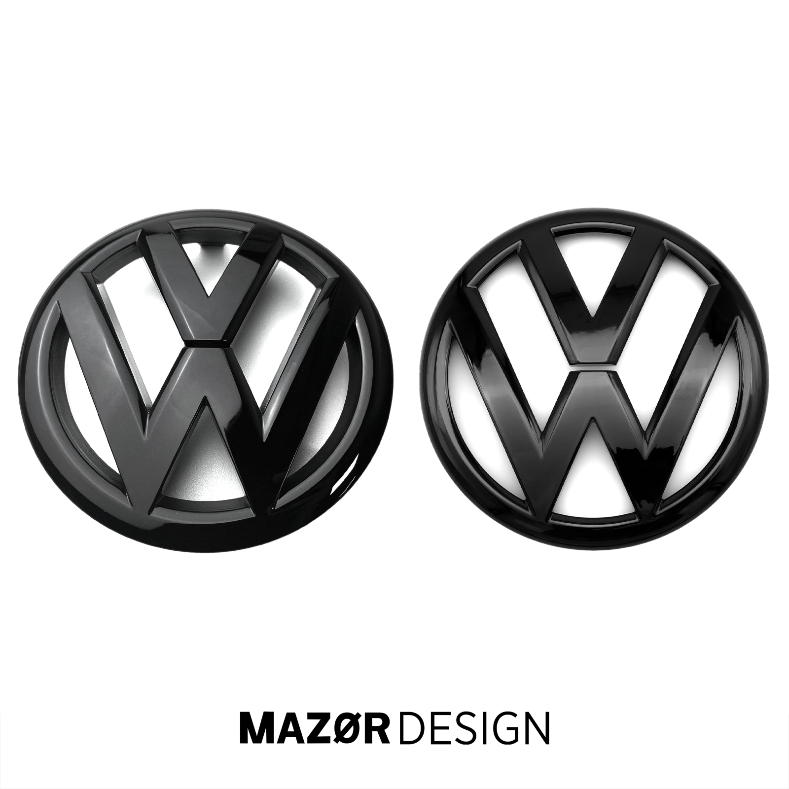 VW Golf 6 - Emblem Vorne & Hinten Schwarz Glanz