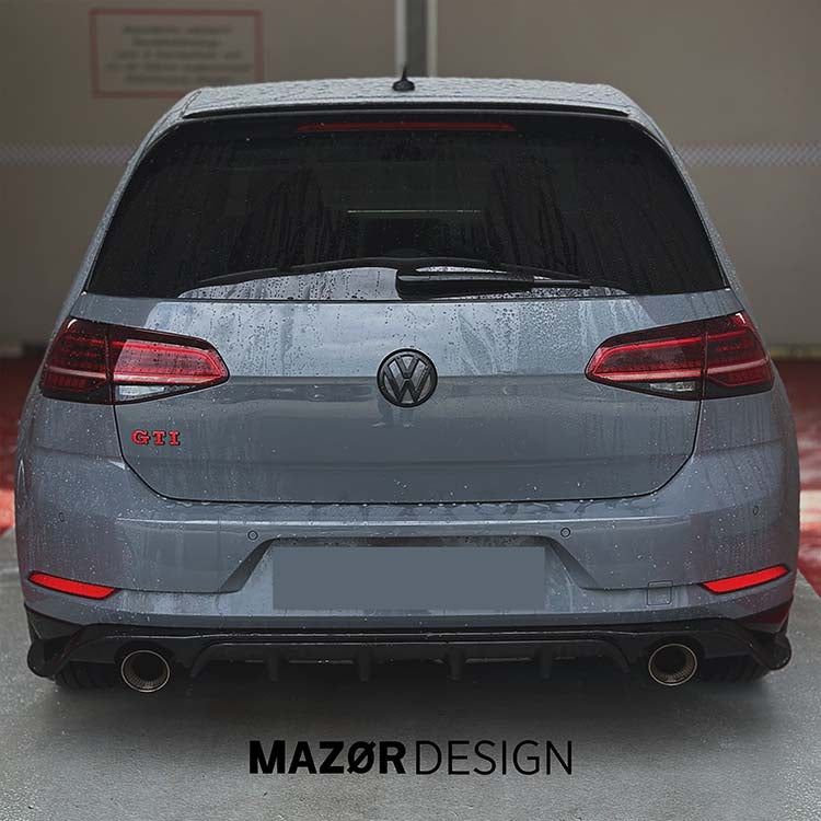 VW Golf 7 Facelift - Emblem Vorne & Hinten Schwarz Pure Grey