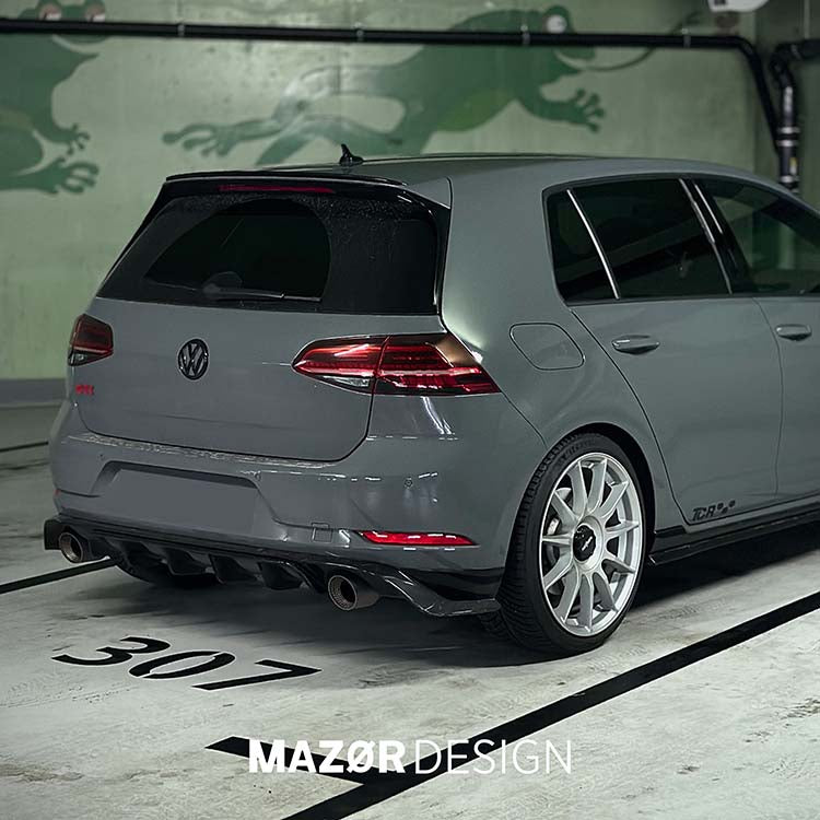 VW Golf 7 Facelift - Emblem Vorne & Hinten Schwarz Pure Grey