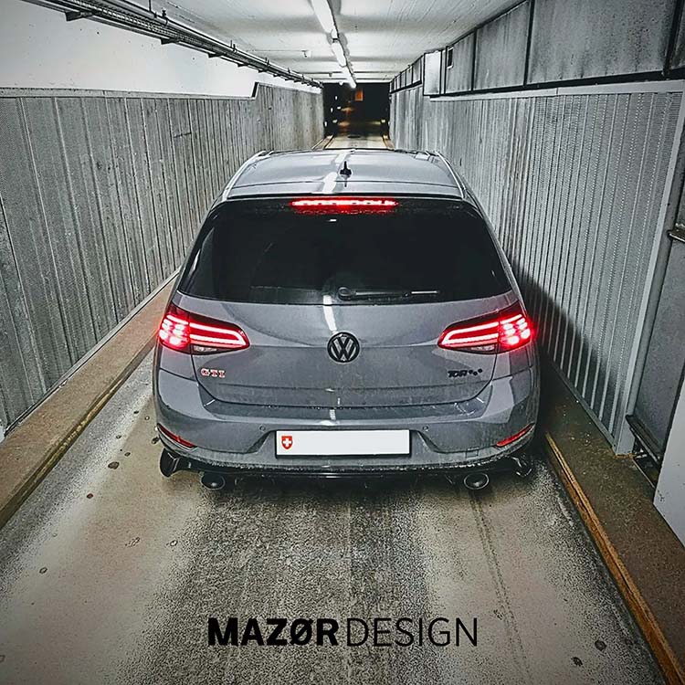 VW Golf 7 Facelift - Emblem Vorne & Hinten Schwarz Pure Grey