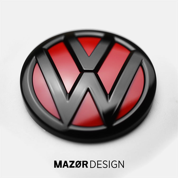 VW Golf 7 - Emblem Hinten Schwarz Glanz Tornadorot (LY3D)