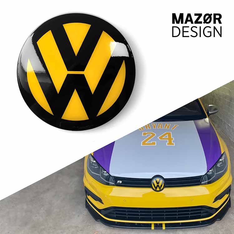 VW Golf 7 Facelift - Front Emblem Broom Yellow