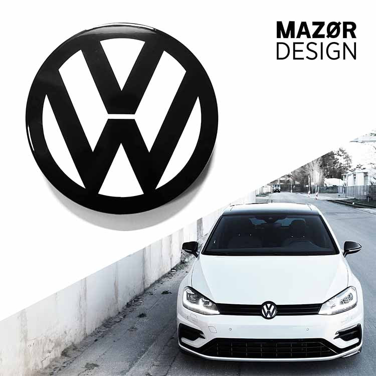 VW Golf 7 Facelift - Emblem Front White