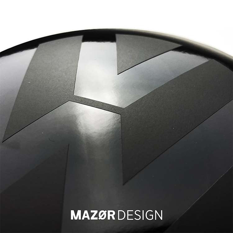 VW Touareg 3 - Emblem Vorne & Hinten Schwarz Glanz