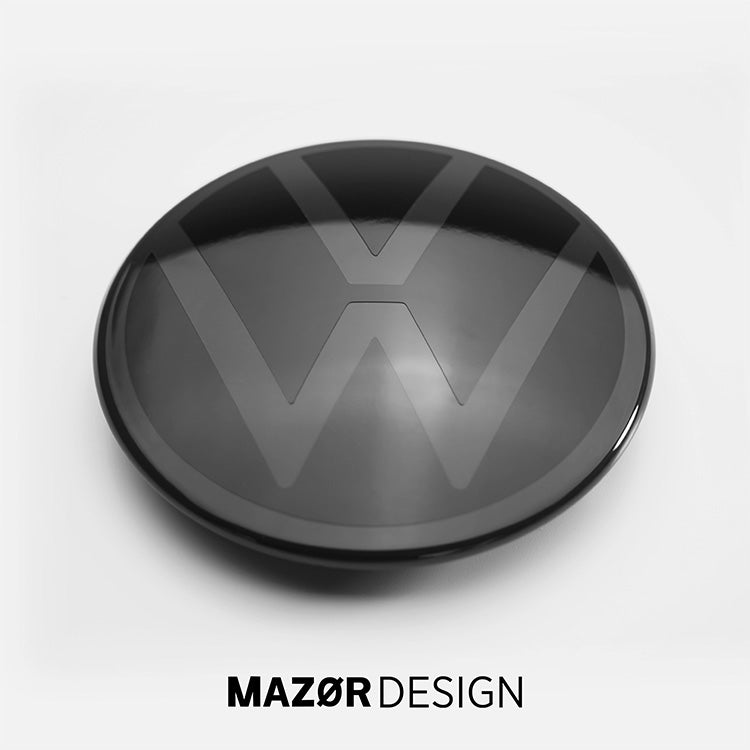 VW Golf 8 - Emblem Vorne Schwarz Glanz & Uranograu LI7F