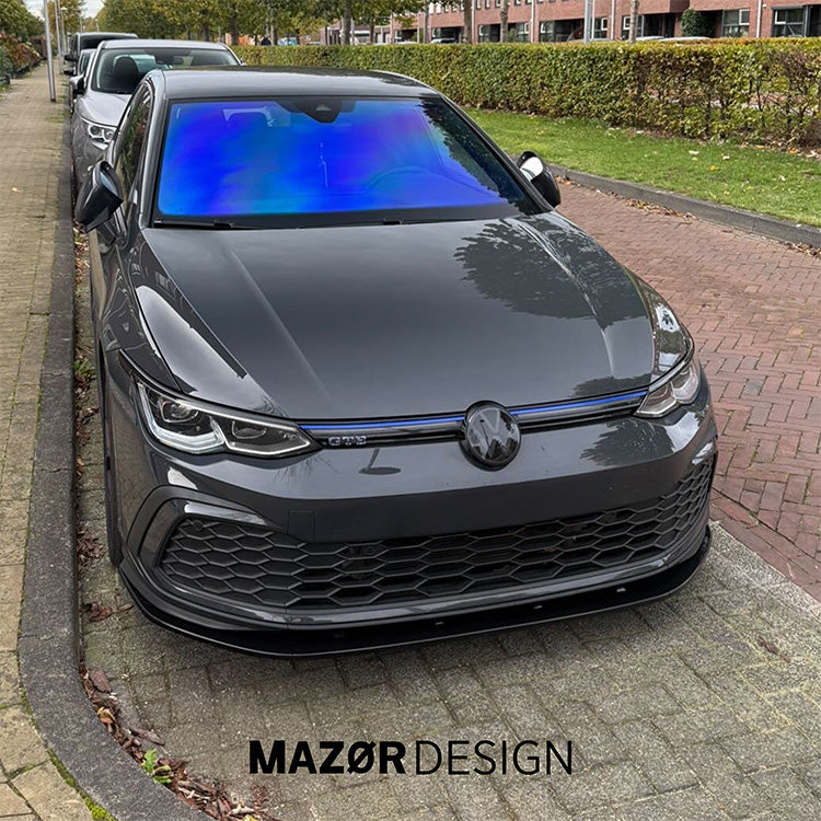 VW Golf 8 - Emblem Vorne Schwarz Glanz & Uranograu LI7F