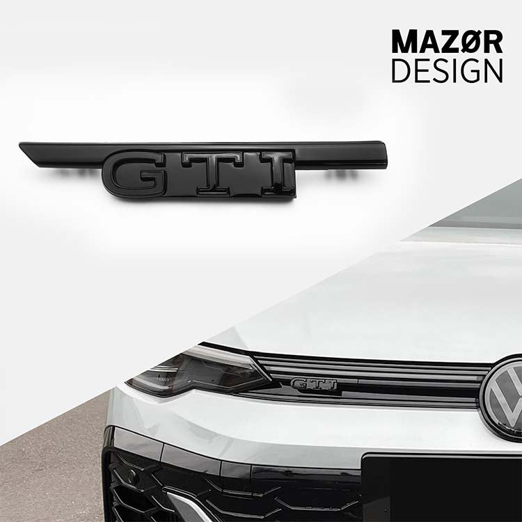 VW Golf 8 Facelift - GTI Emblem Vorne Schwarz Glanz ab 2025