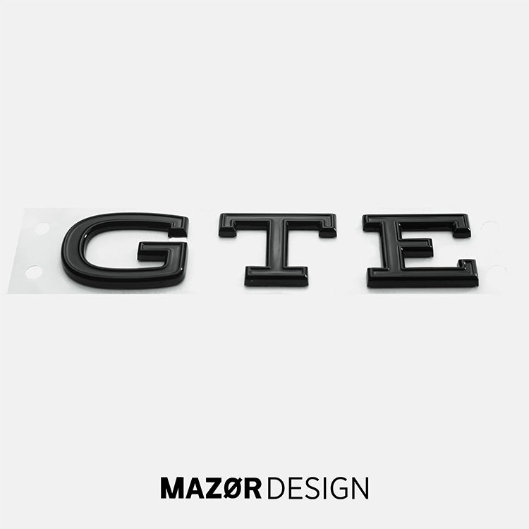 VW Golf 8 - GTE Emblem Hinten Schriftzug Schwarz Glanz