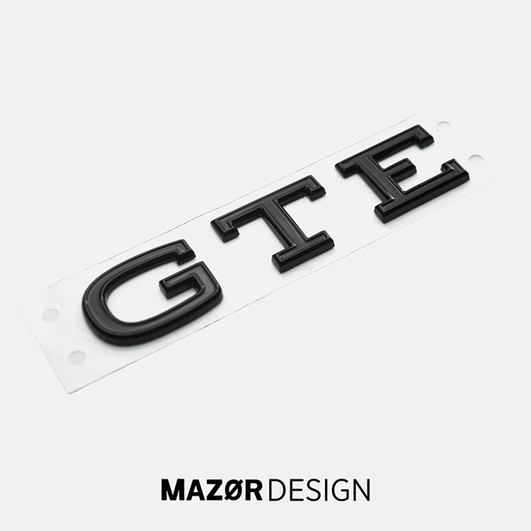 VW Golf 8 - GTE Emblem Hinten Schriftzug Schwarz Glanz