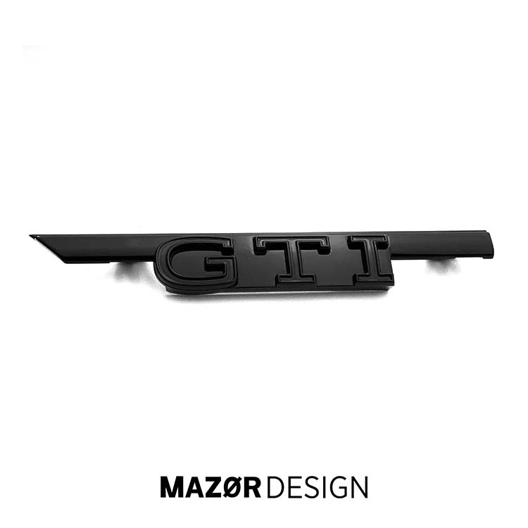 VW Golf 8 - GTI Emblem Vorne Schwarz Glanz