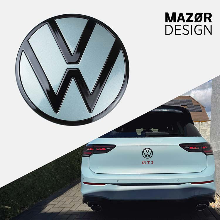 VW Golf 8 - Emblem Hinten Schwarz Limonengelb Metallic LL1W