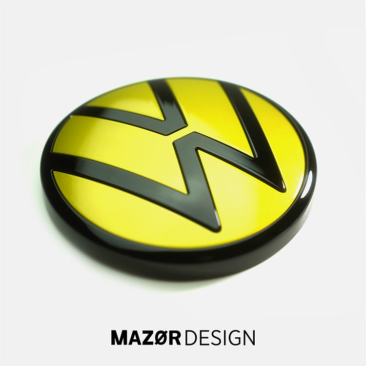 VW Golf 8 - Emblem Hinten Schwarz Limonengelb Metallic LL1W
