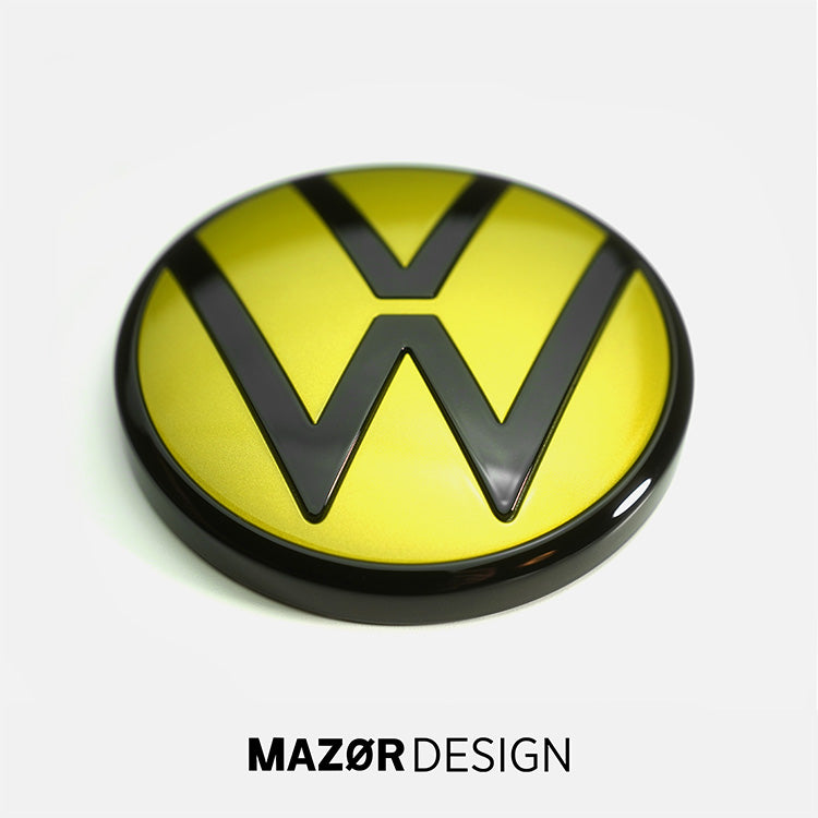 VW Golf 8 - Emblem Hinten Schwarz Limonengelb Metallic LL1W