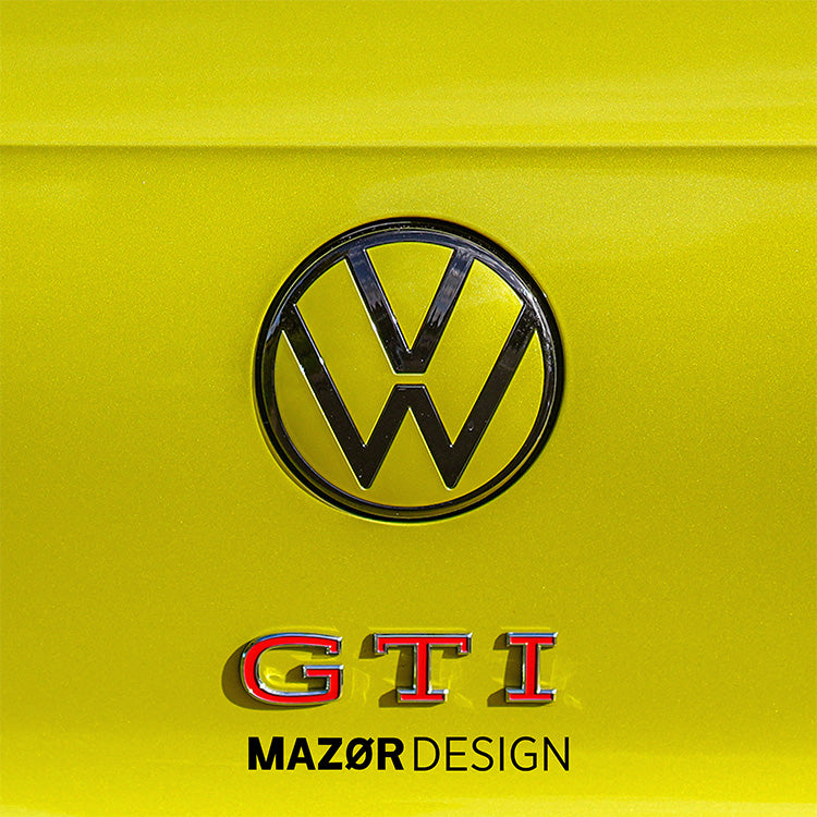 VW Golf 8 - Emblem Hinten Schwarz Limonengelb Metallic LL1W