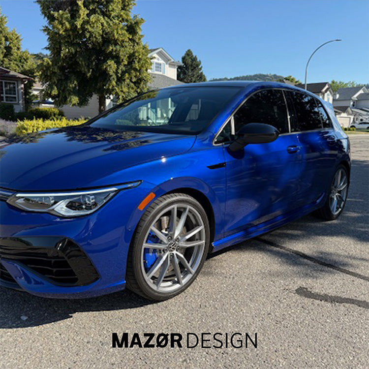 VW Golf 8 - R Emblem Seite Kotflügel Plakette Schwarz Glanz