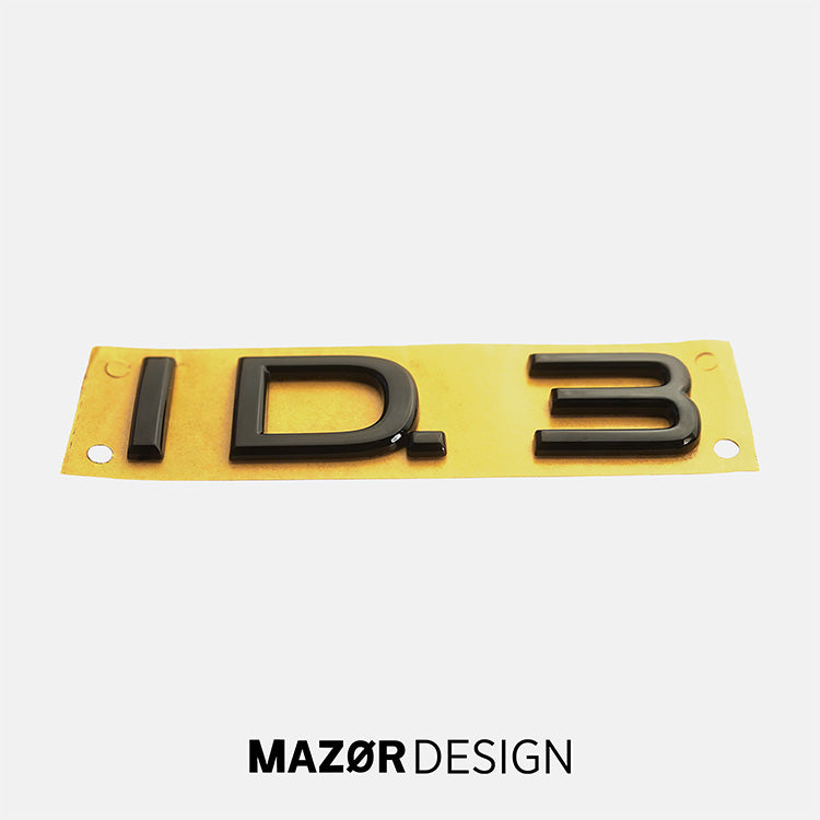 VW ID3 - Schriftzug Hinten Heckklappe Schwarz Glanz