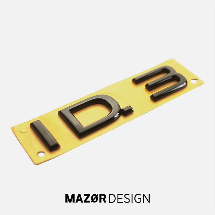 VW ID3 - Schriftzug Hinten Heckklappe Schwarz Glanz