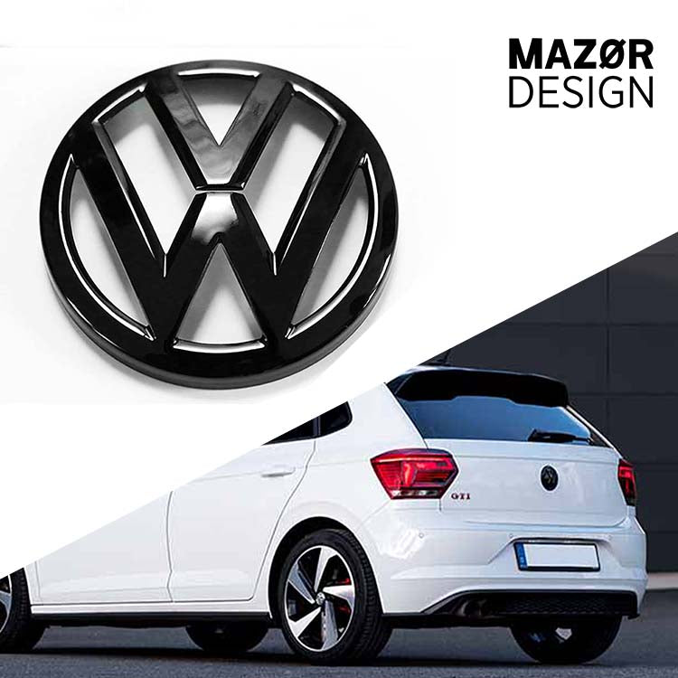 VW Polo 6 - Emblem Hinten Schwarz Glanz