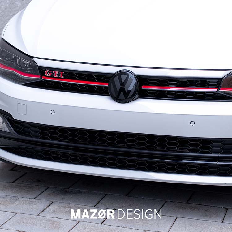 VW Polo 6 - Emblem Vorne & Hinten Schwarz Glanz